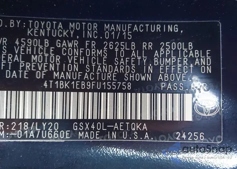 2015 Toyota Avalon Xle Touring Se из США, поврежденный, VIN 4T1BK1EB9FU155758